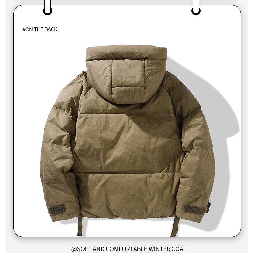 ダウンジャケット 脱着式フード 立ち襟 2WAY ボリューム感 暖かい 防寒対策 軽量 防寒 防風あったか 冬 | ホームアイホーム | 04