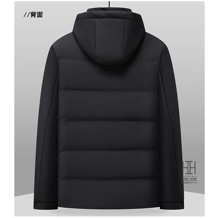 ダウンジャケット メンズ おしゃれ 脱着式フード 防寒着 リアルダウン ボリュームネック シンプル 防寒対策 暖かい 防風 保温 アウター ブルゾン ダウンコート | ホームアイホーム | 06
