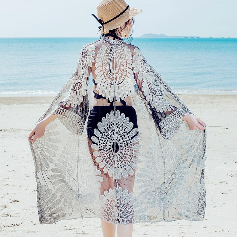 ラッシュガード ロング丈 お洒落な 水着の上に着る 編み ワンピース レース レデイーズ 婦人服 女性 大人 かわいい | ホームアイホーム