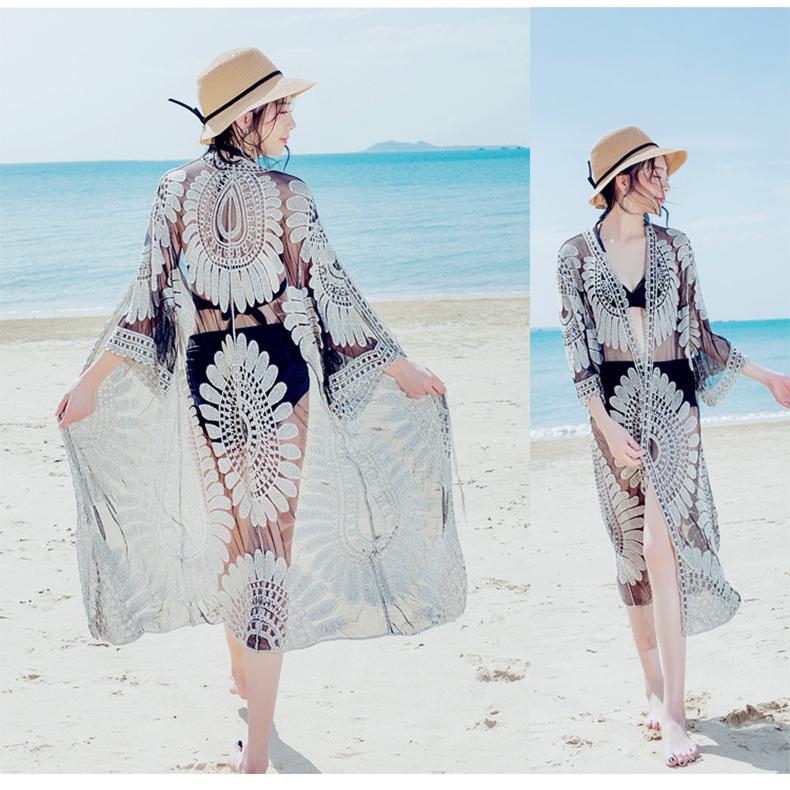 ラッシュガード ロング丈 お洒落な 水着の上に着る 編み ワンピース レース レデイーズ 婦人服 女性 大人 かわいい | ホームアイホーム | 14