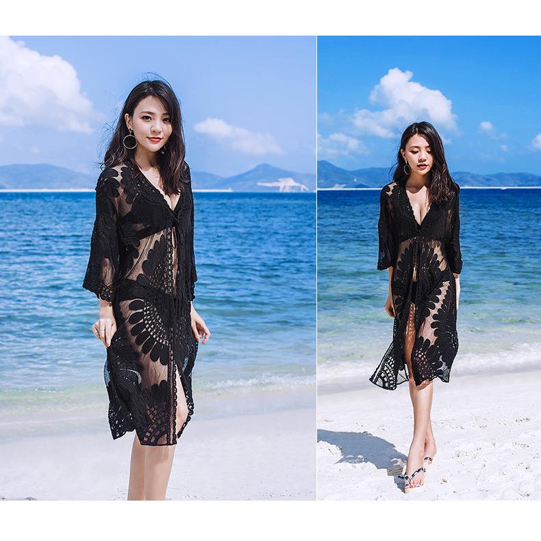 ラッシュガード ロング丈 お洒落な 水着の上に着る 編み ワンピース レース レデイーズ 婦人服 女性 大人 かわいい | ホームアイホーム | 20