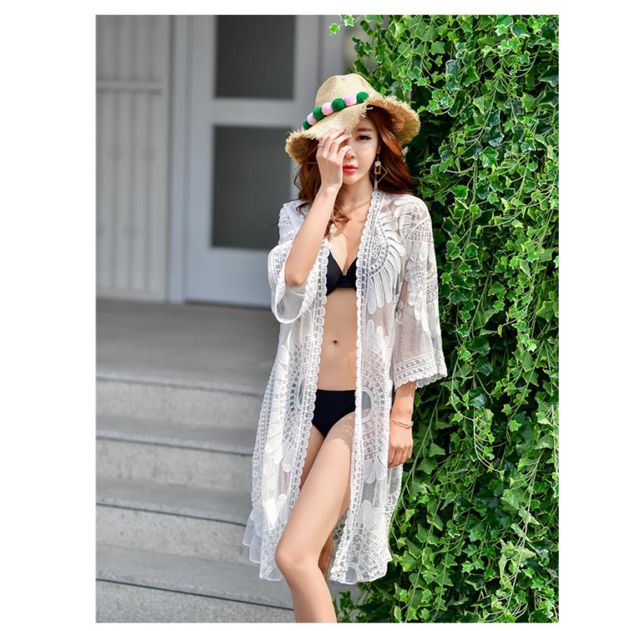 ラッシュガード ロング丈 お洒落な 水着の上に着る 編み ワンピース レース レデイーズ 婦人服 女性 大人 かわいい | ホームアイホーム | 03