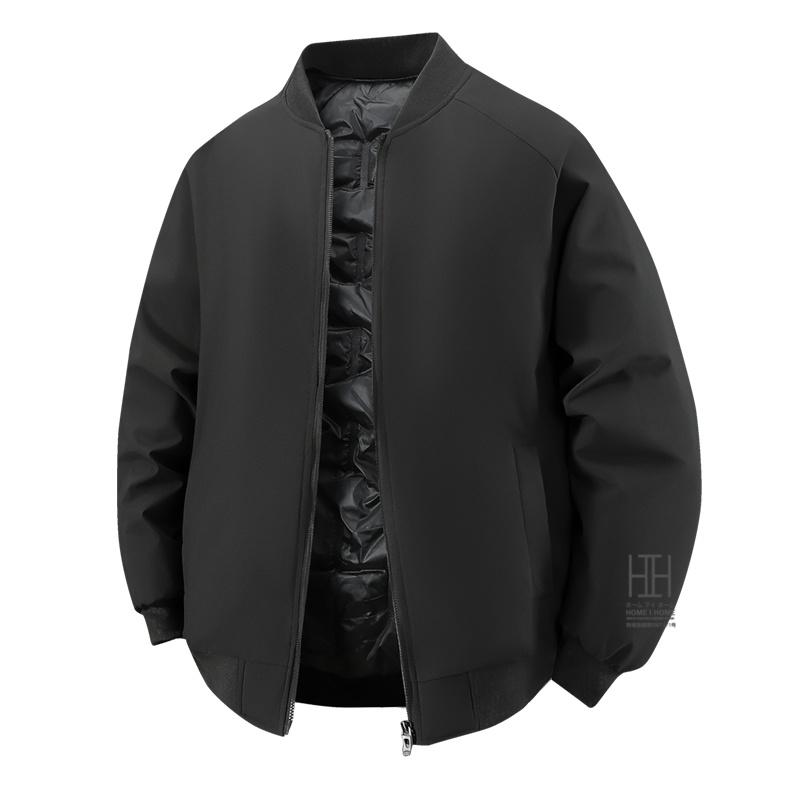 中綿入りスタジャン 中綿ジャケット メンズ 無地 シンプル リブ 防寒 冬物 キルティング裏地 フライトジャケット 暖かい 保温 防寒対策 ブルゾン メンズアウター | ホームアイホーム | 14