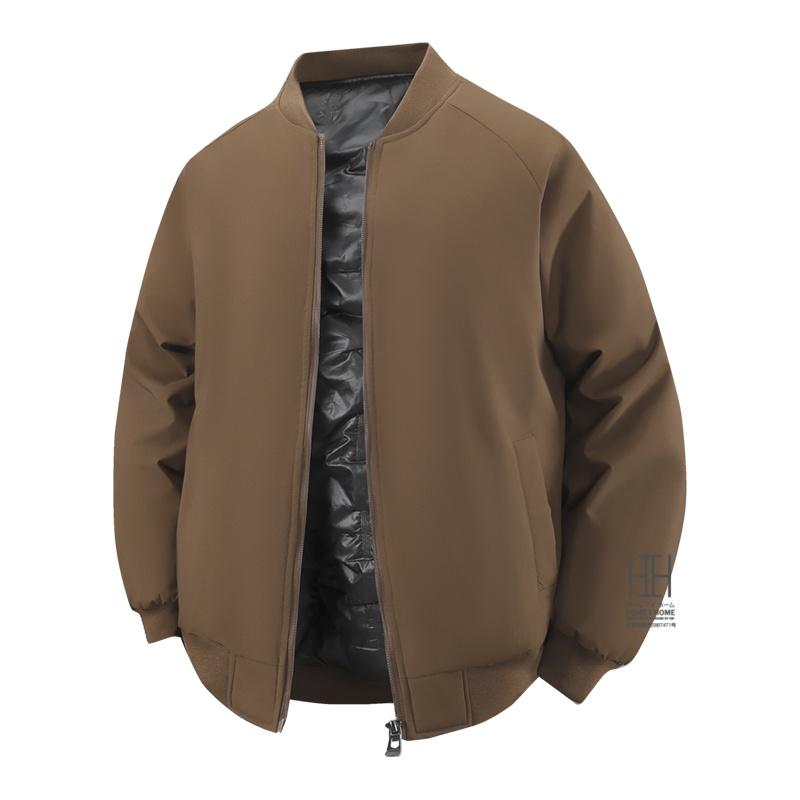 中綿入りスタジャン 中綿ジャケット メンズ 無地 シンプル リブ 防寒 冬物 キルティング裏地 フライトジャケット 暖かい 保温 防寒対策 ブルゾン メンズアウター | ホームアイホーム | 16