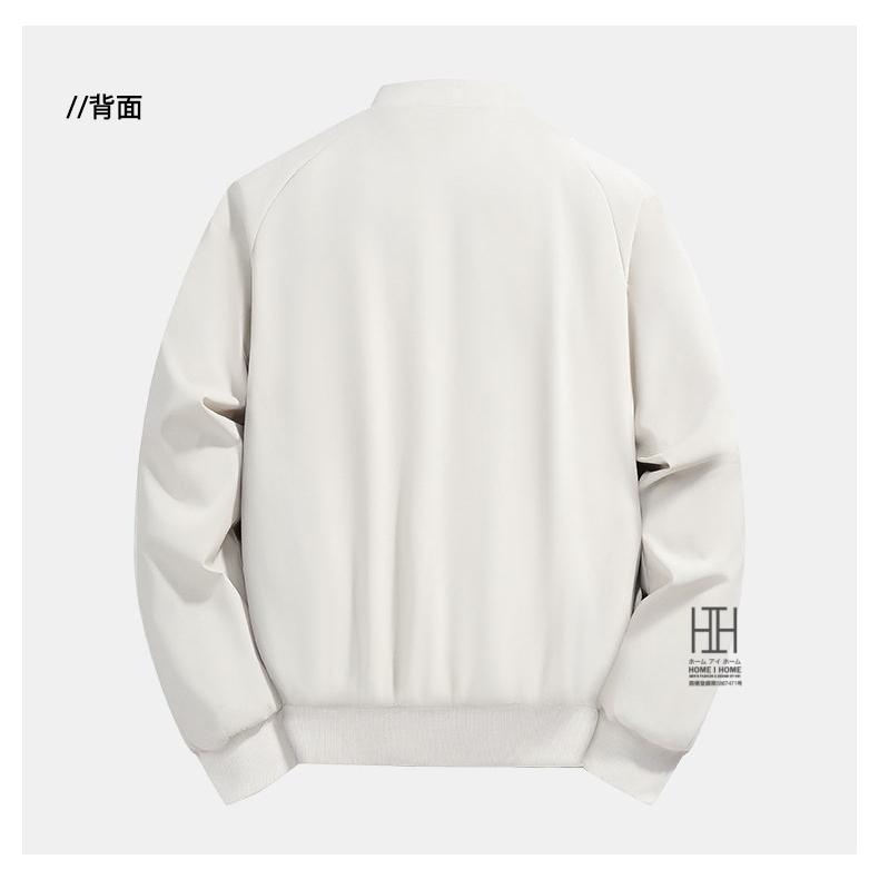 中綿入りスタジャン 中綿ジャケット メンズ 無地 シンプル リブ 防寒 冬物 キルティング裏地 フライトジャケット 暖かい 保温 防寒対策 ブルゾン メンズアウター | ホームアイホーム | 06