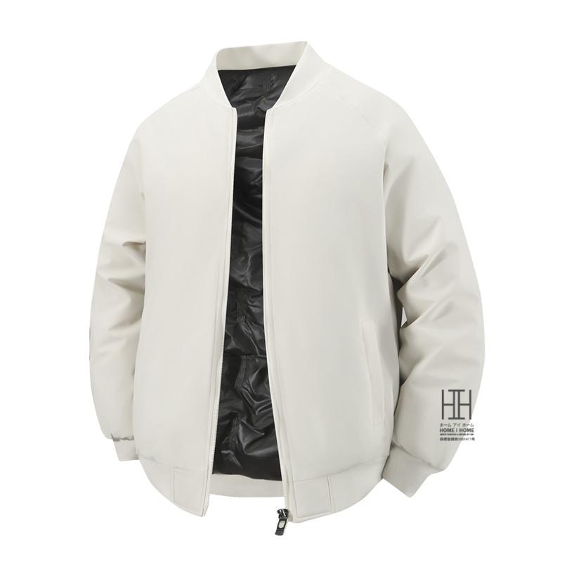 中綿入りスタジャン 中綿ジャケット メンズ 無地 シンプル リブ 防寒 冬物 キルティング裏地 フライトジャケット 暖かい 保温 防寒対策 ブルゾン メンズアウター | ホームアイホーム | 13