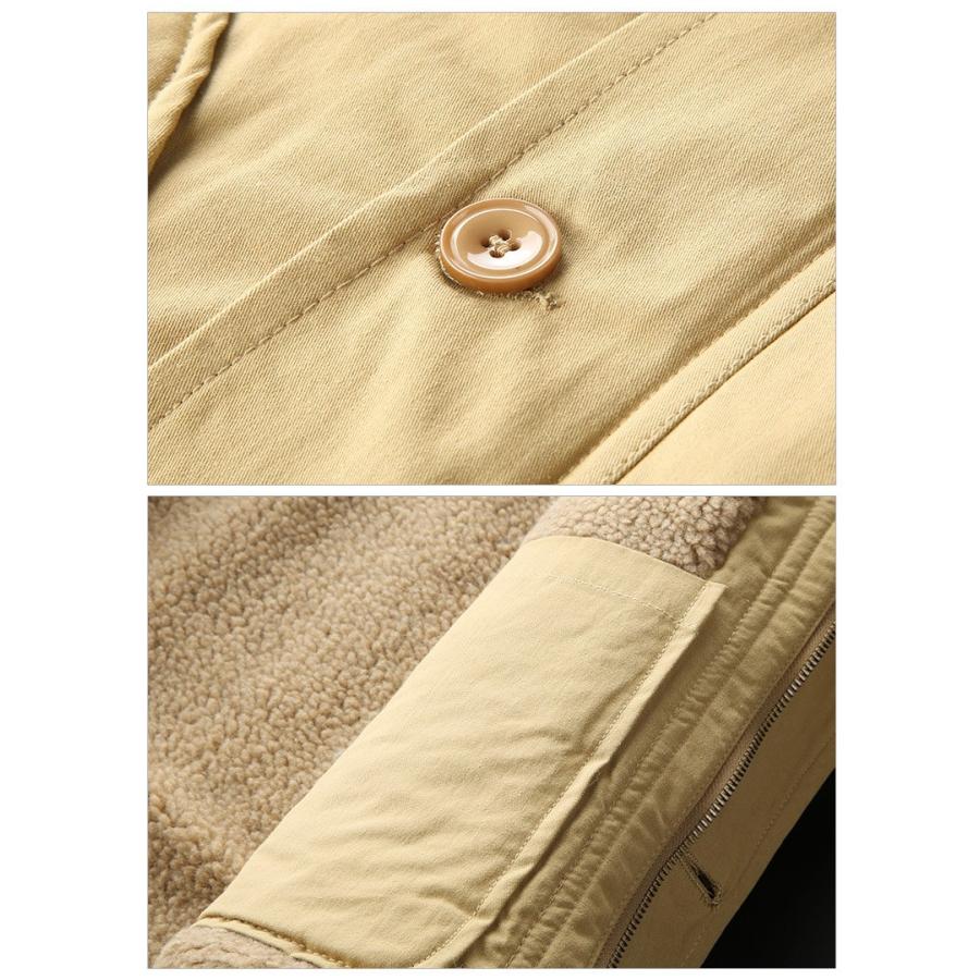 ミリタリージャケット 中綿コート メンズ 裏起毛 フードなし 暖かい中綿コート 防寒 冬物 | ホームアイホーム | 07