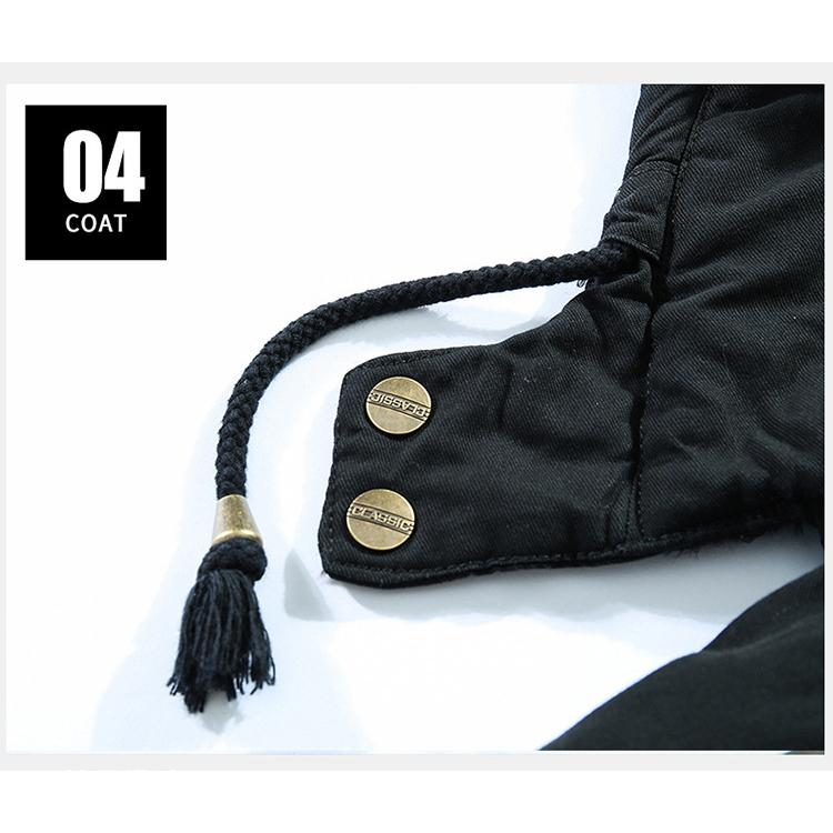 中綿ジャケット メンズ 裏起毛 ジャンバー 裏ボア フード付き ワーク ボアジャケット ミリタリージャケット 防寒防風 冬服 保温 暖かい ブルゾン | ホームアイホーム | 15