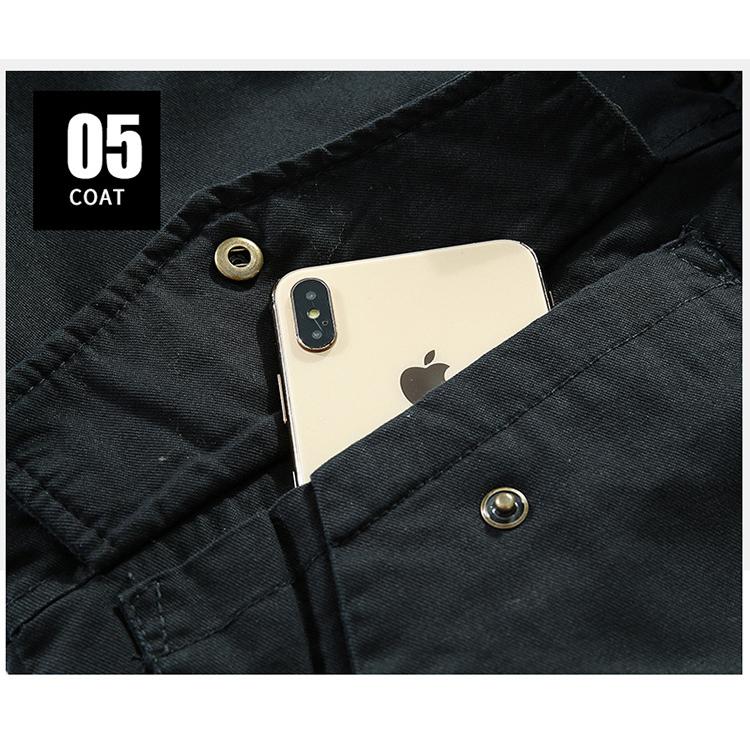 中綿ジャケット メンズ 裏起毛 ジャンバー 裏ボア フード付き ワーク ボアジャケット ミリタリージャケット 防寒防風 冬服 保温 暖かい ブルゾン | ホームアイホーム | 16