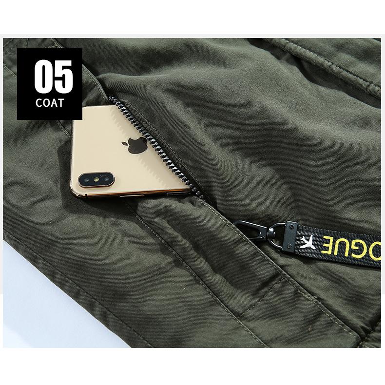 ミリタリージャケット 中綿ジャケット 裏起毛 メンズ 裏ボア ボアジャケット フード付き 防寒防風 冬服 保温 暖かい ワーク ブルゾン ジャンバー | ホームアイホーム | 16