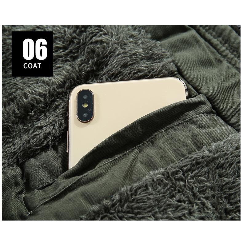 ミリタリージャケット 中綿ジャケット 裏起毛 メンズ 裏ボア ボアジャケット フード付き 防寒防風 冬服 保温 暖かい ワーク ブルゾン ジャンバー | ホームアイホーム | 17