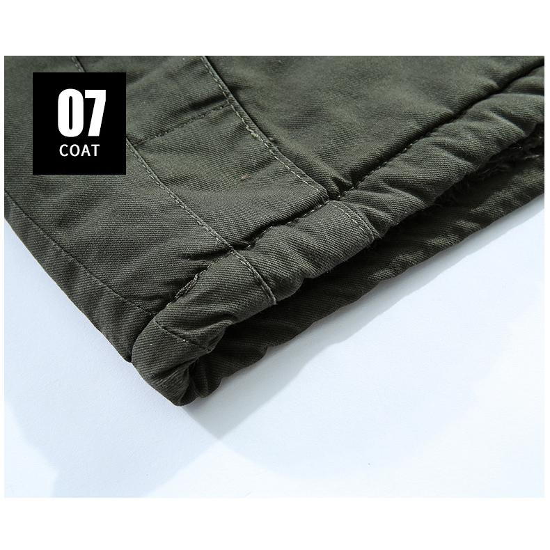 ミリタリージャケット 中綿ジャケット 裏起毛 メンズ 裏ボア ボアジャケット フード付き 防寒防風 冬服 保温 暖かい ワーク ブルゾン ジャンバー | ホームアイホーム | 18