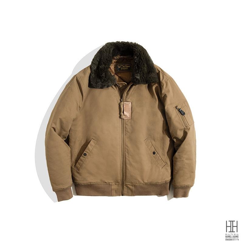 ミリタリージャケット メンズ 中綿コート B-15 ファー フライトジャケット ボンバージャケット 中綿ジャケット 防寒 オーバーサイズ ビッグサイズ 大きいサイズ | ホームアイホーム | 22