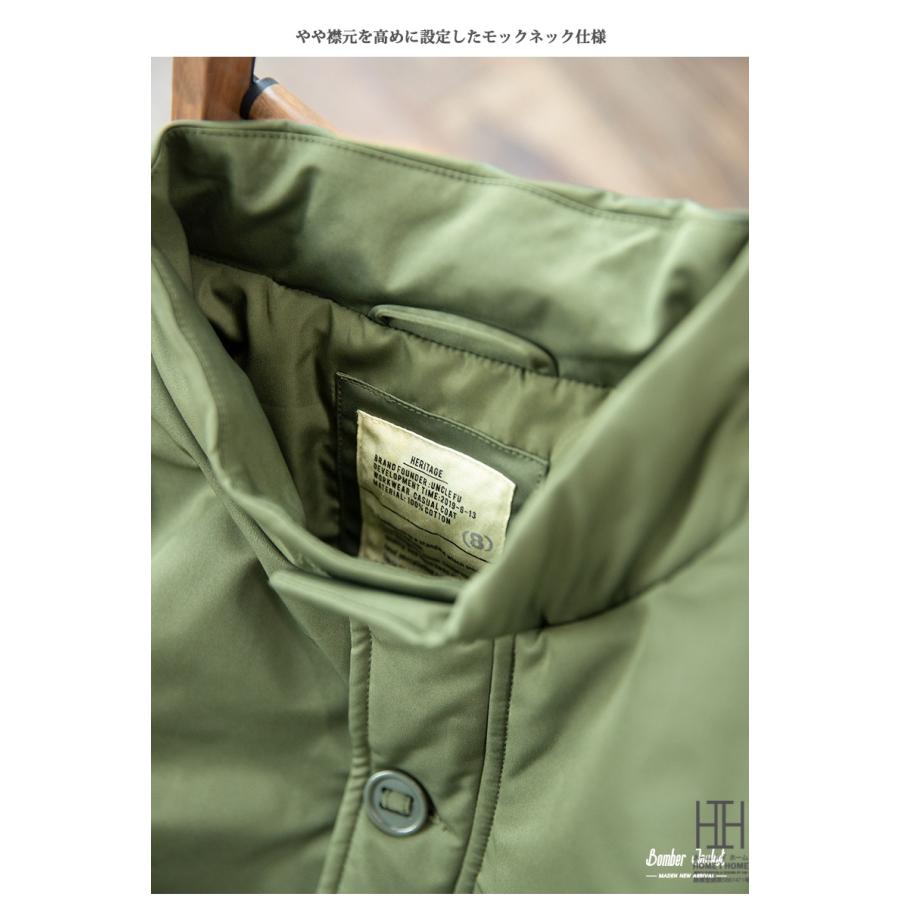 中綿コート ミリタリージャケット メンズ 中綿入り フライトジャケット ボンバージャケット ブルゾン ジャンパー アウター 防寒 オーバーサイズ 大きいサイズ | ホームアイホーム | 09