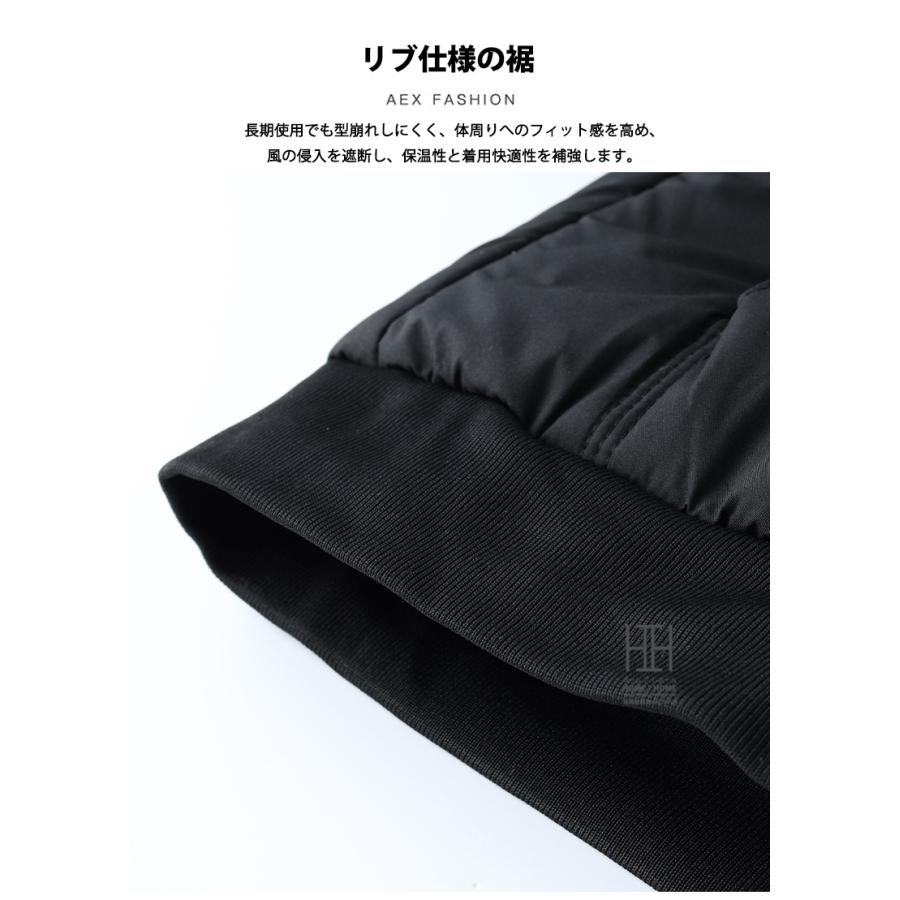 中綿ジャケット スタジャン メンズ リブ襟 中綿コート 無地 シンプル カジュアル 防寒 保温 暖かい 防風 アウトドア M-6XL 大きいサイズ ブルゾン 中綿 ブルゾン | ホームアイホーム | 16