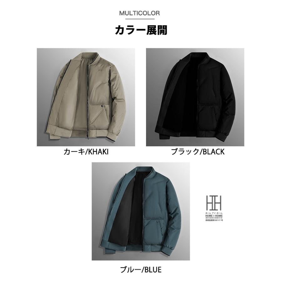 中綿ジャケット スタジャン メンズ リブ襟 中綿コート 無地 シンプル カジュアル 防寒 保温 暖かい 防風 アウトドア M-6XL 大きいサイズ ブルゾン 中綿 ブルゾン | ホームアイホーム | 06