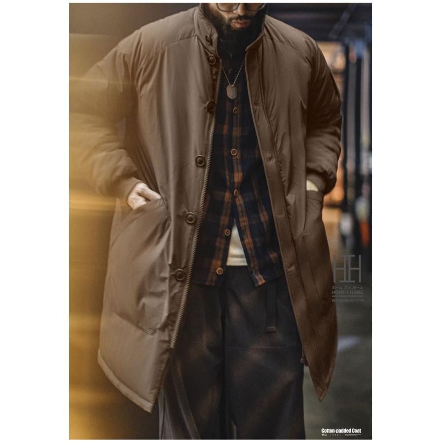 中綿コート メンズ ミリタリーコート 大きいサイズ ロングコート ロング丈 光沢感 中綿ジャケット ダウンジャケット 中綿入り 防寒 保温 おしゃれ 秋冬 冬 | ホームアイホーム | 14