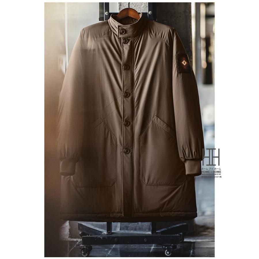 中綿コート メンズ ミリタリーコート 大きいサイズ ロングコート ロング丈 光沢感 中綿ジャケット ダウンジャケット 中綿入り 防寒 保温 おしゃれ 秋冬 冬 | ホームアイホーム | 03
