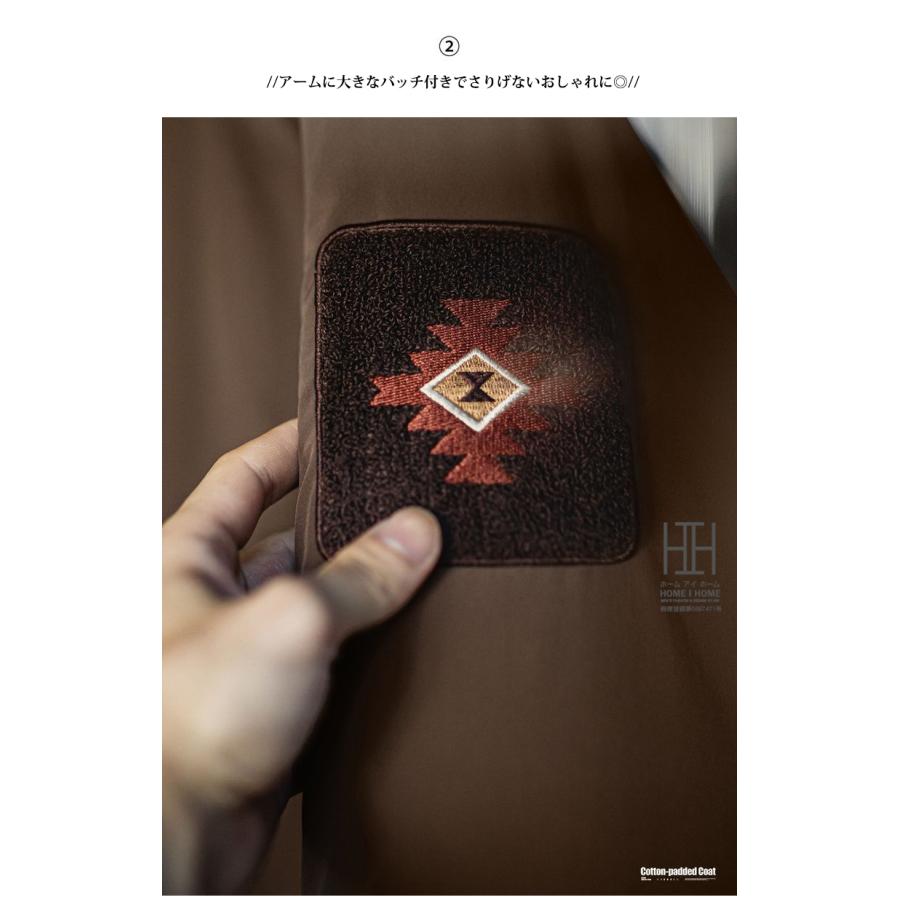 中綿コート メンズ ミリタリーコート 大きいサイズ ロングコート ロング丈 光沢感 中綿ジャケット ダウンジャケット 中綿入り 防寒 保温 おしゃれ 秋冬 冬 | ホームアイホーム | 08