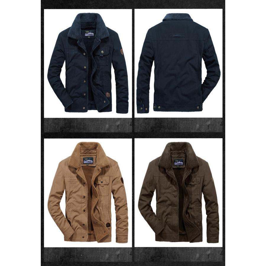 ミリタリージャケット 中綿ジャケット メンズ 裏ボア 刺繍 ファッション アウター 防寒 | ホームアイホーム | 06