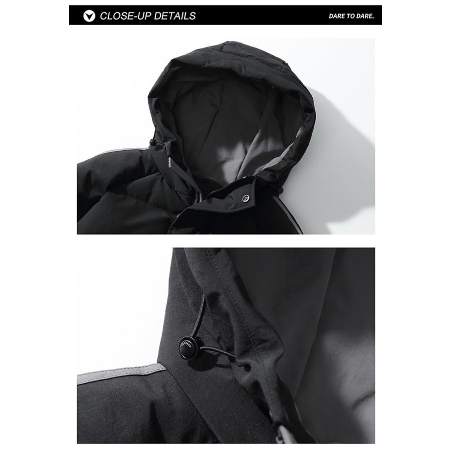 ジャケット メンズ ライン 中綿入り フード付き スポーツ ファスナーポケット カレッジ 防寒 保温 冬物 アウトドア | ブランド登録なし | 10