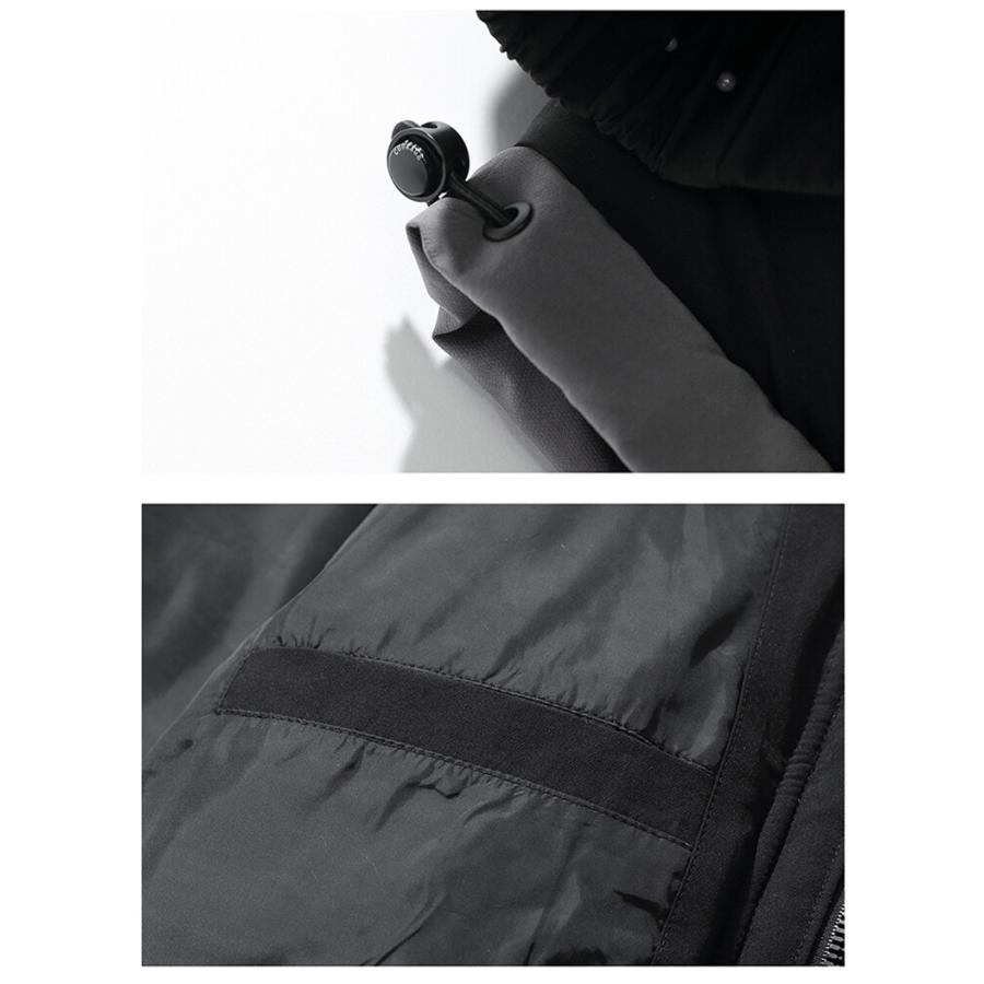 ジャケット メンズ ライン 中綿入り フード付き スポーツ ファスナーポケット カレッジ 防寒 保温 冬物 アウトドア | ブランド登録なし | 11