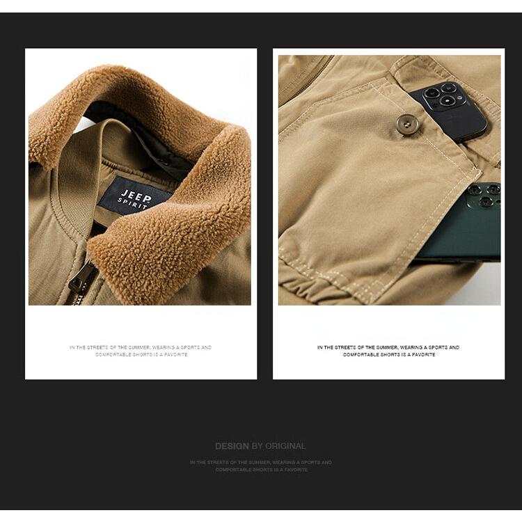 ジャンパー 中綿入り 2WAY ミリタリー MA1 メンズ キルティング 中綿ジャケット 取り外せるファー襟 アウター MA-1 防寒防風 冬 | ホームアイホーム | 07