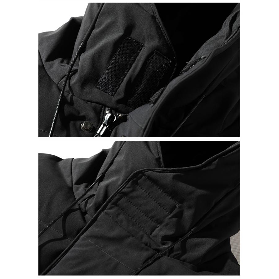 中綿コート メンズ ミディアム丈 中綿アウター ロングジャケット 防風 フード付き 防寒着 厚手 キルティングジャケット 冬物 冬アウター | ホームアイホーム | 16