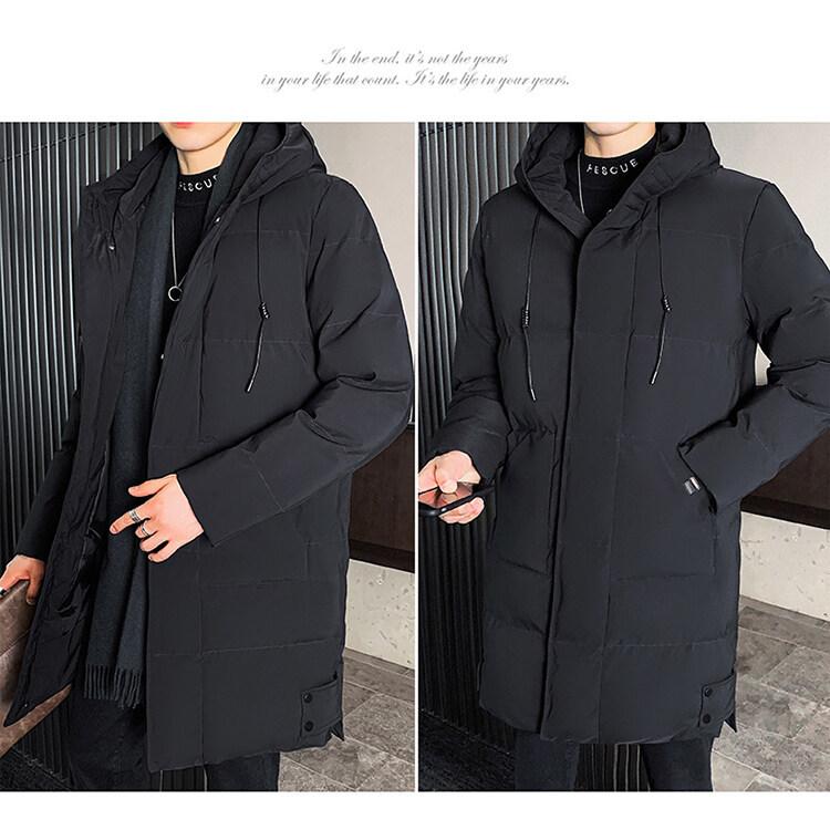 中綿コート メンズ ミディアム丈 中綿アウター ロングジャケット 防風 フード付き 防寒着 厚手 キルティングジャケット 冬物 冬アウター | ホームアイホーム | 10