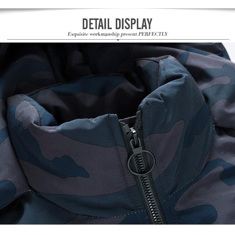 中綿コート ミリタリージャケット 迷彩柄 メンズ 裏起毛 保温 ミリタリー系 オシャレ アウトドア フード | ホームアイホーム | 06