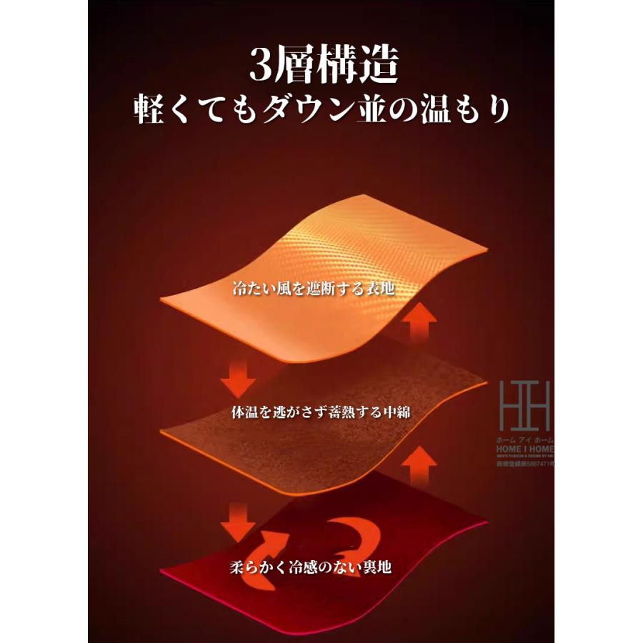 中綿ジャケット メンズ フード付き 中綿入り 三層構造 防風 防寒 保温 蓄熱 中綿コート メンズアウター ブルゾン 秋 冬物 冬服 大きいサイズ あったか おしゃれ | ホームアイホーム | 07