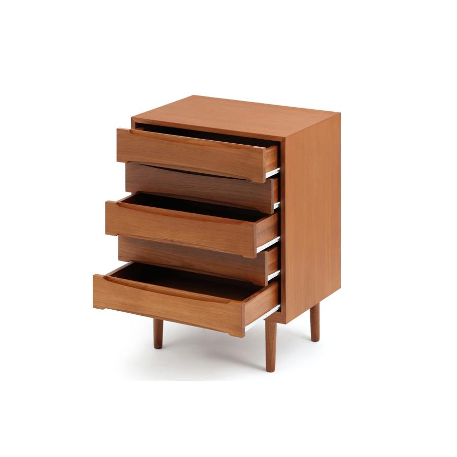 無垢材 天然木 　タンス　北欧風 Leaf-handle ミディアムチェスト□チェスト タンス 収納 北欧家具