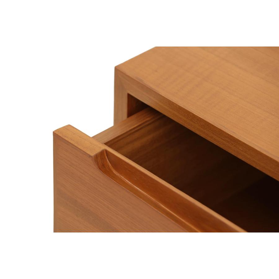 【チーク無垢材】◆ワイドチェスト◇雰囲気抜群◆程度良好！ Leaf-handle リビングチェスト□ワイドチェスト 食器棚 レンジ台