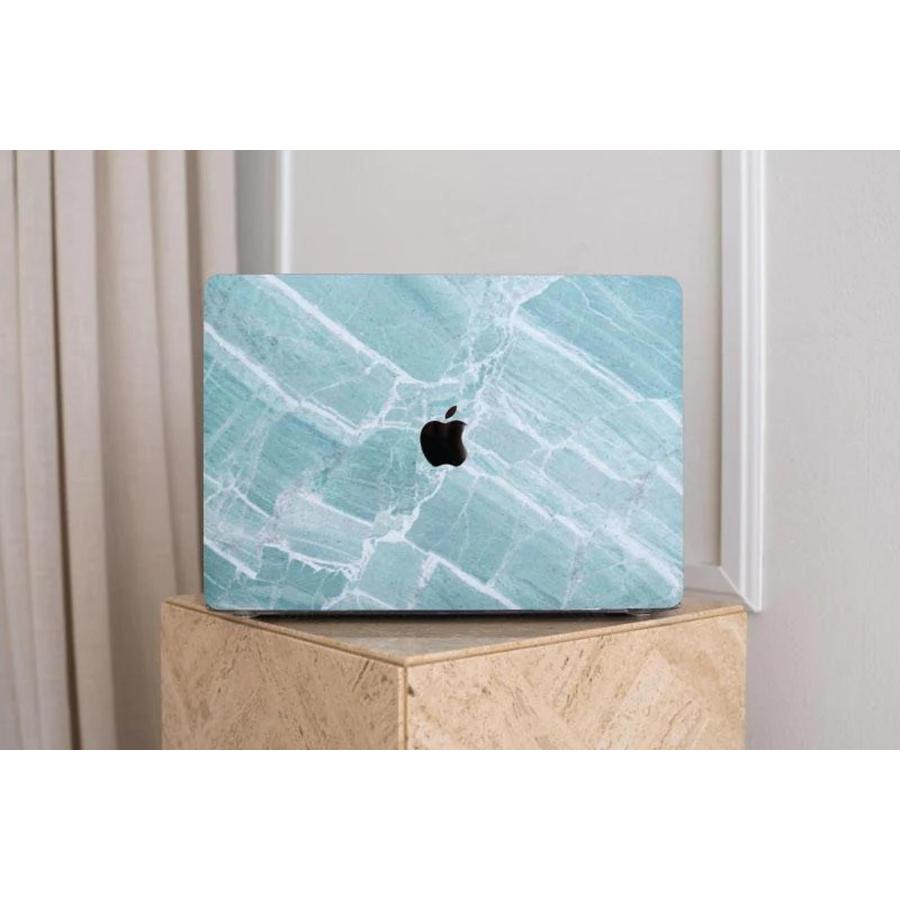 Uniqfindユニークファインド　MacBook Pro 14インチ M1 2021年モデル　スキンシール/保護シール　Mint Marble｜ruskea｜04