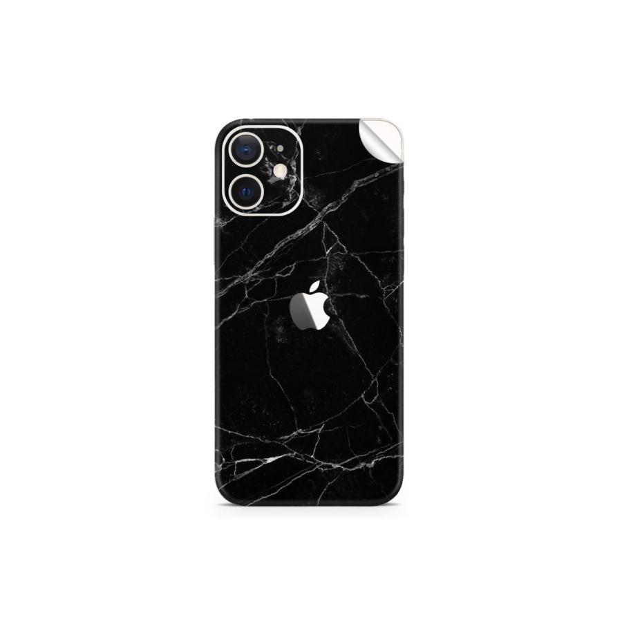 【在庫限り】【再入荷なし】 UNIQFINDユニークファインド　iPhone 12/12 Pro/12 Pro Max/12 Mini　Skinスキンシール/保護シール　Black Marble｜ruskea