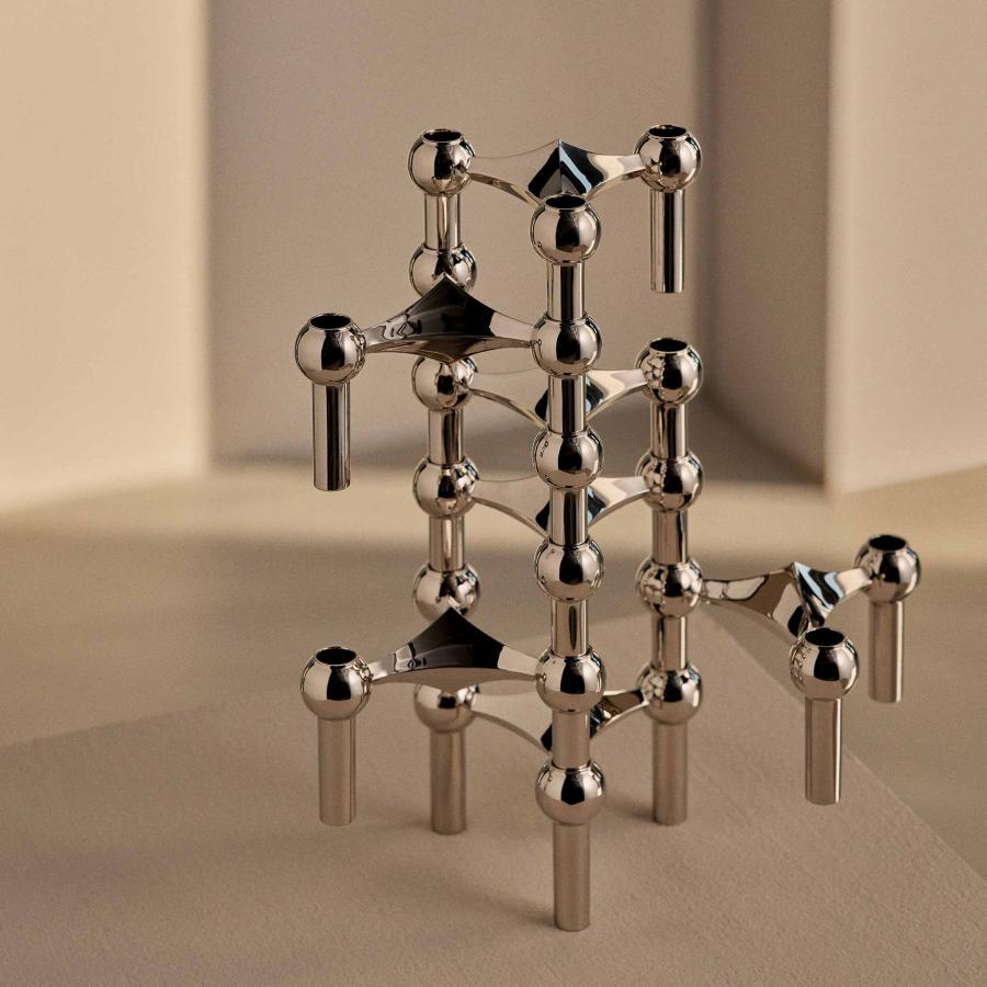 Stoff Nagel ストッフ ナゲル キャンドルホルダー クローム 3個セット