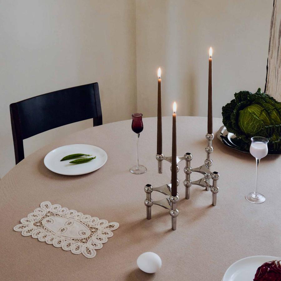 Stoff Nagel ストッフ ナゲル キャンドルホルダー クローム 3個セット