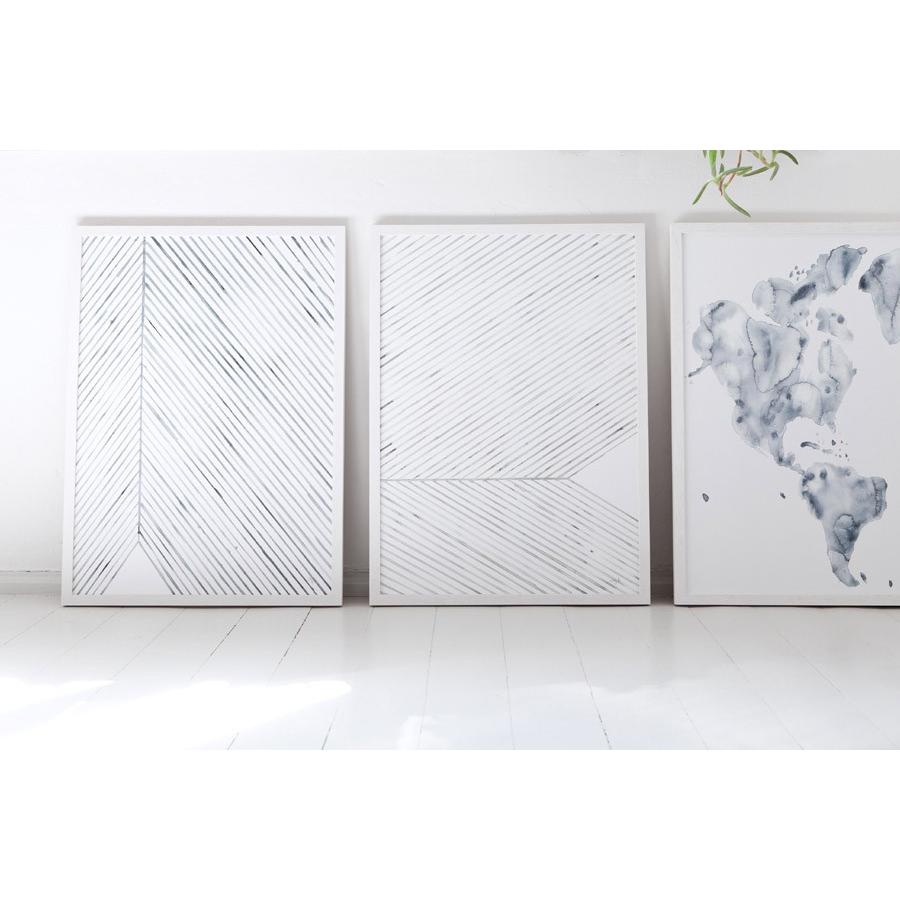 bonde　ポスター/アートプリント　50×70cm　Leaf lines (green)■デンマーク 【Jimenez】 イラス■