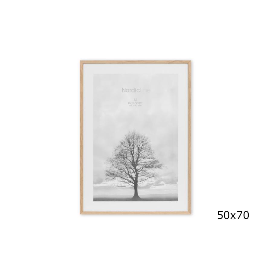 INCADO オーク無垢材 ポスターフレーム/額縁 50×70cm□オーク無垢材