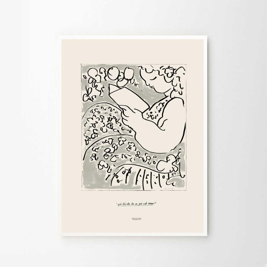 The Poster Club アートポスター 50×70cm Reading ポスタークラブ 北欧