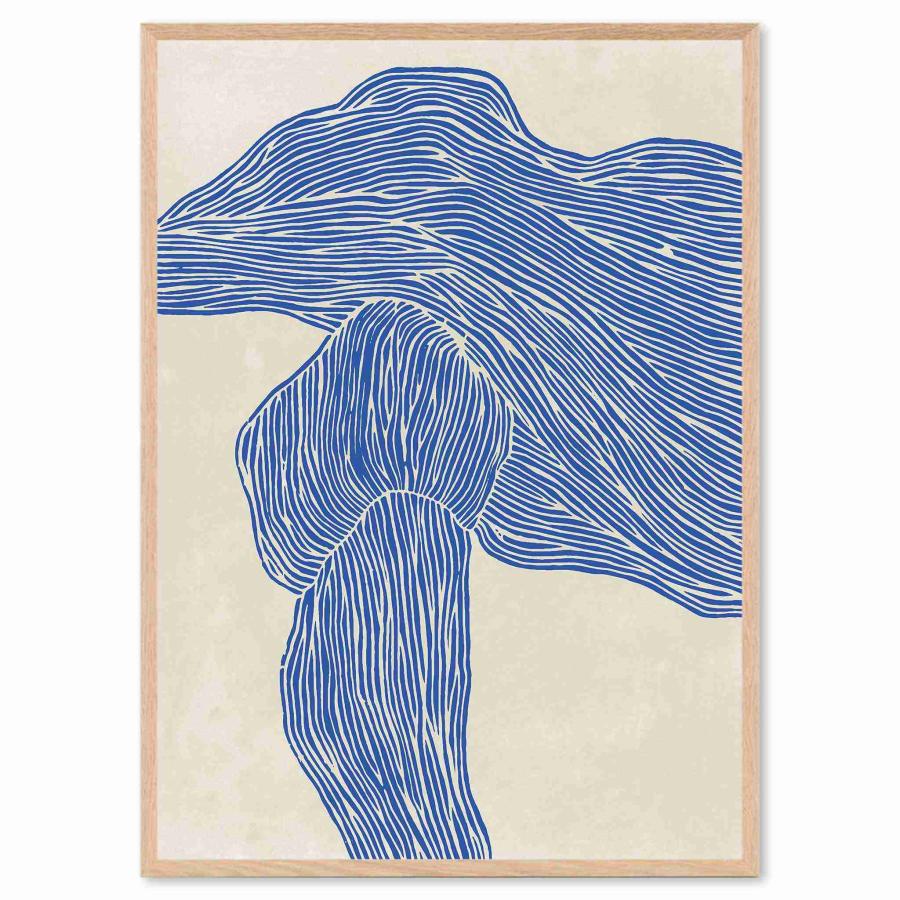 The Poster Club アートポスター 50×70cm Line ? Navy ポスタークラブ