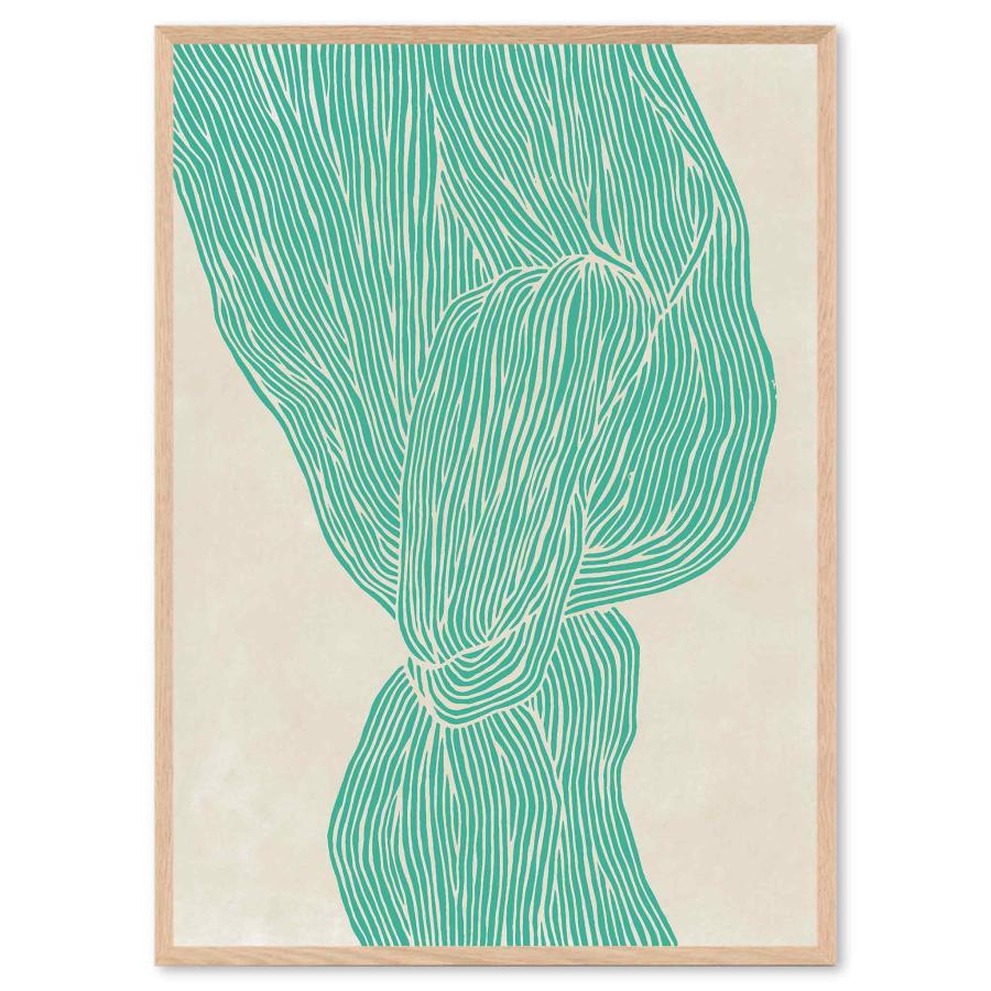 The Poster Club アートポスター 50×70cm Line ? Green ポスタークラブ
