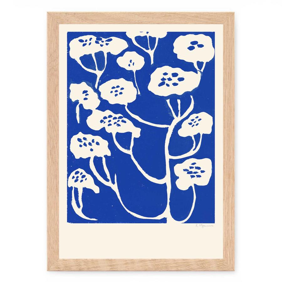 The Poster Club アートポスター A4 Blue Flower ポスタークラブ 北欧