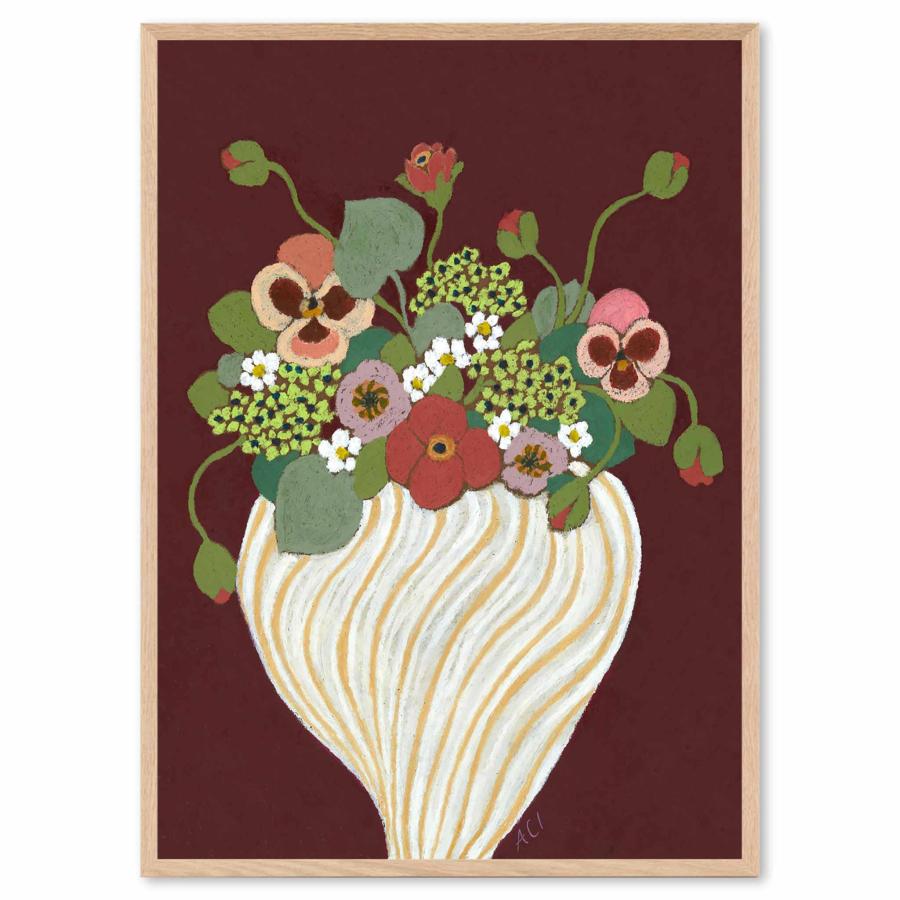 The Poster Club アートポスター 50×70cm Maroon ポスタークラブ 北欧