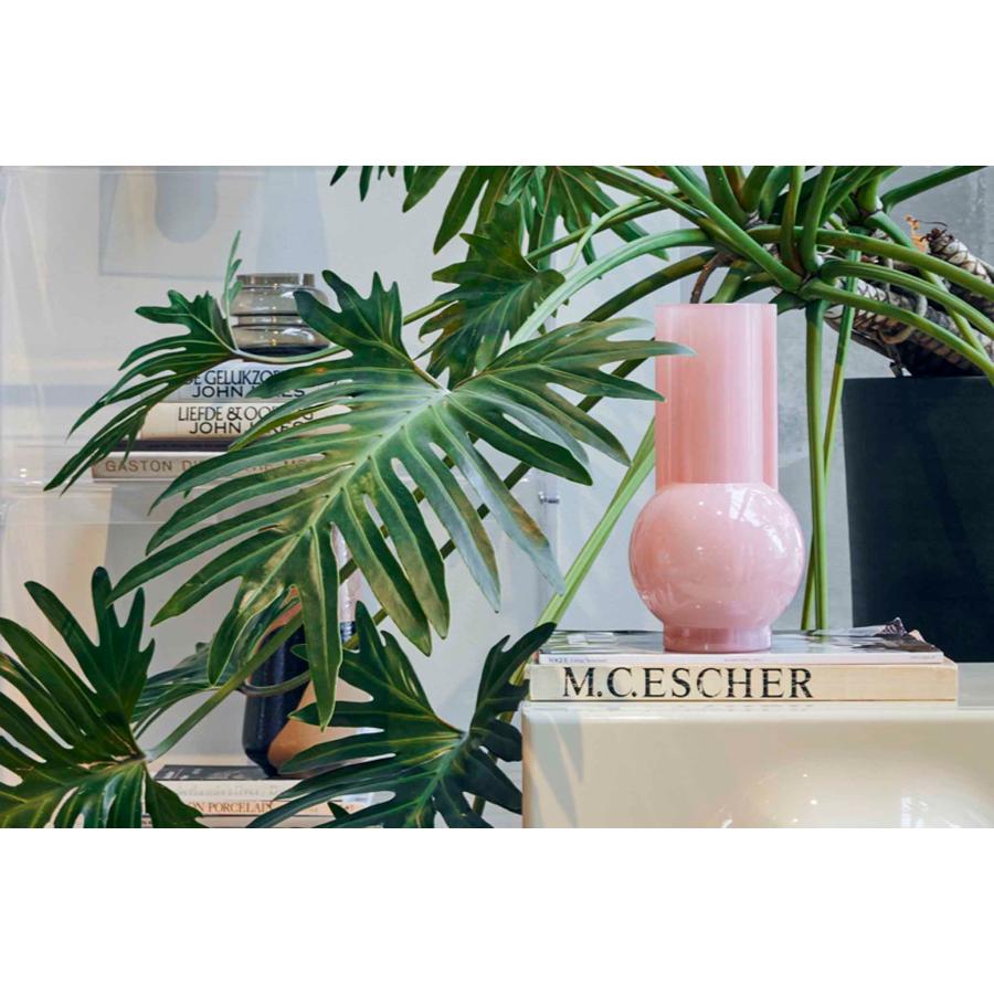 HKliving フラミンゴカラーのフラワーベース 高さ25cm 花瓶 ガラス製
