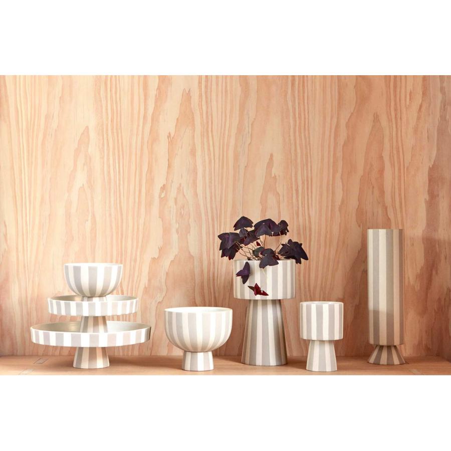 OYOY Living Design フラワーベース　フラワーポット　S OYOY モノトーンカラーストライプデザインのフラワーベース/フラワー