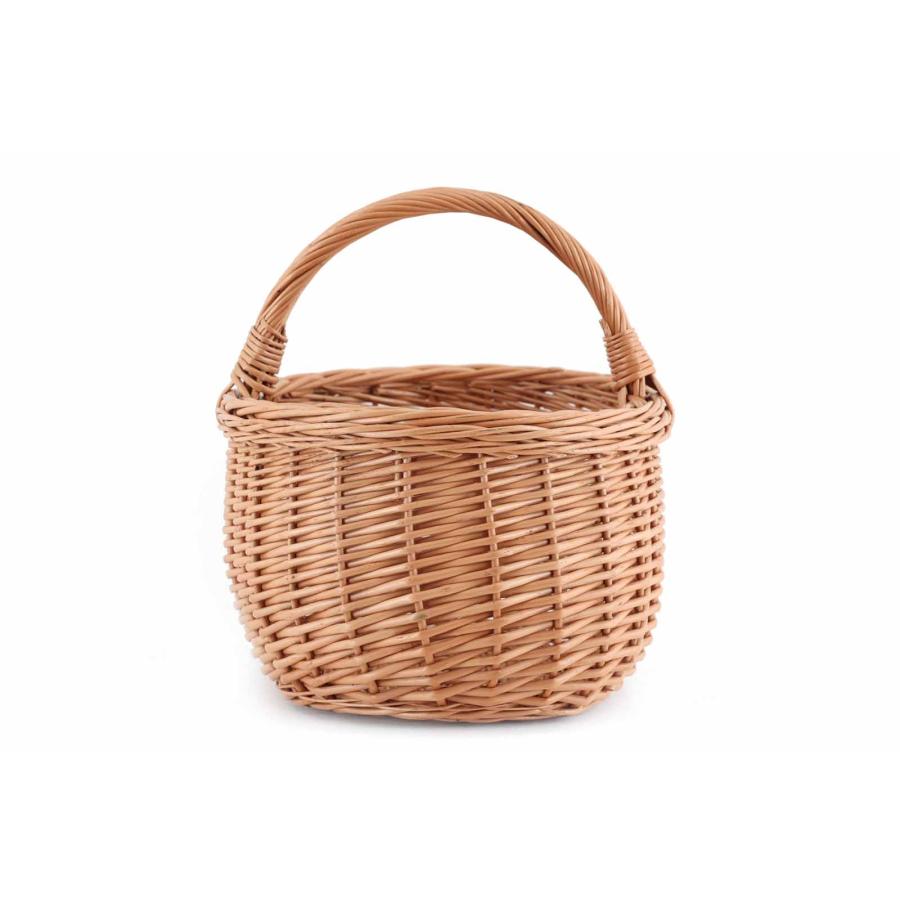 スウェーデン製 ヤナギのバスケット/北欧のかご オーバル型□北欧雑貨