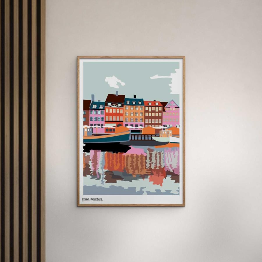 Poster & Frame アートポスター A3 Nyhavn - Morgen 北欧 インテリア