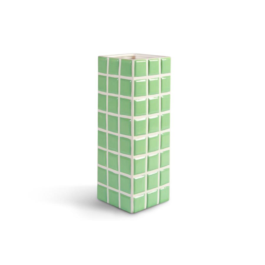 &Klevering アンドクレベリン フラワーベース TILE ミント 高さ27cm