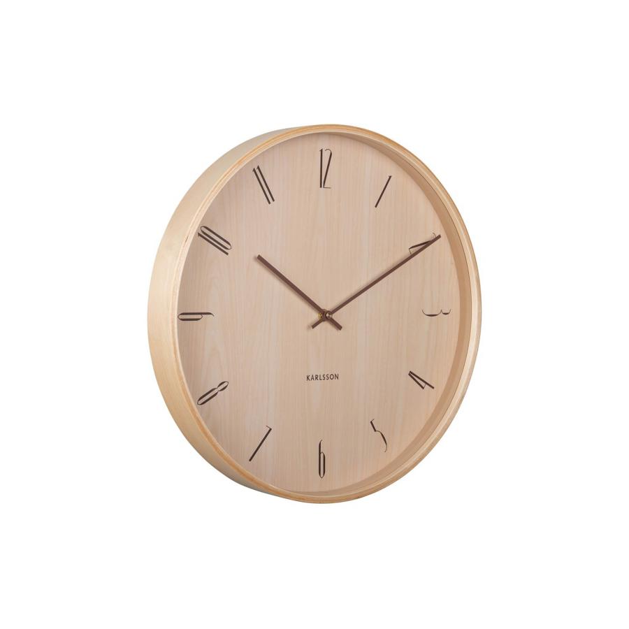 カールソン【大人気】壁かけ時計 30㎝ インテリア雑貨　Sand Brown Karlsson（カールソン） 掛け時計 Suave 直径40cm ライトブラウン